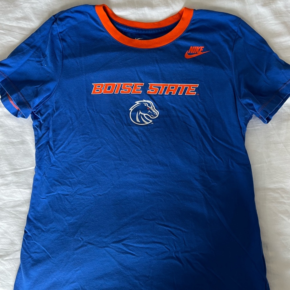 Nike Blue and Orange Boise State Tee